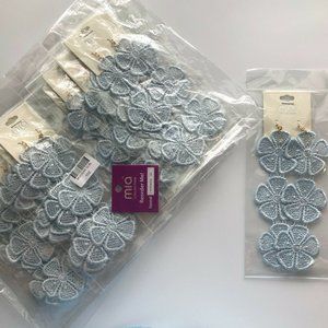 12 MIA Blue Lace Floral Earrings Bundle Set